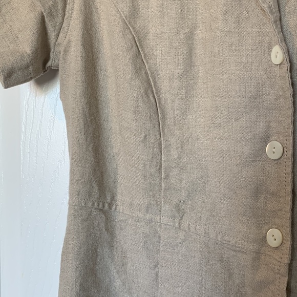 Vintage 100% Linen Dress - Eddie Bauer - Picture 5 of 7